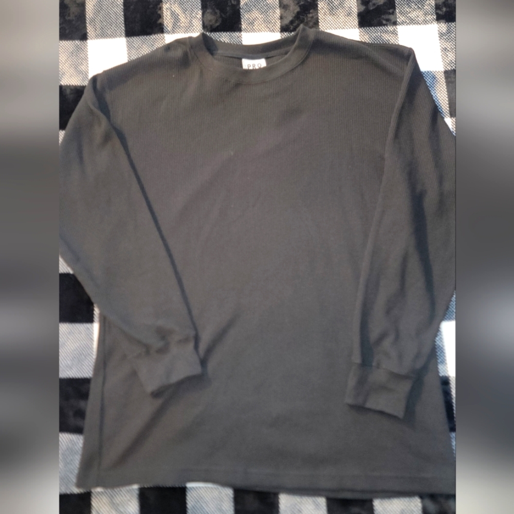 Men's XL Black & Gray Pro Cali & Pro West Thermal Long Sleeve Shirt(NEVER WORN)